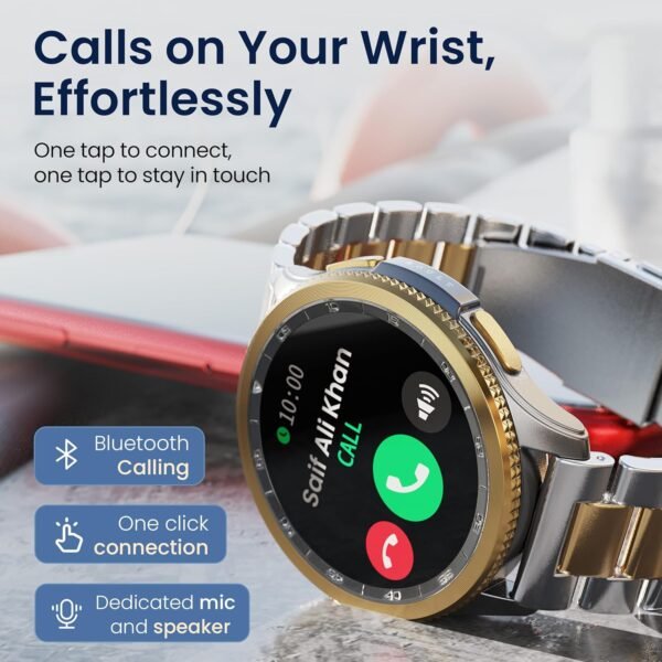 Boult Crown R Pro Smart Watch 1.43" HD AMOLED, Bluetooth Calling, Working Crown, Zinc Alloy Frame, 600 Nits Brightness, AI Voice Assistant, SpO2 Monitoring, 120+ Sports Mode - Image 7