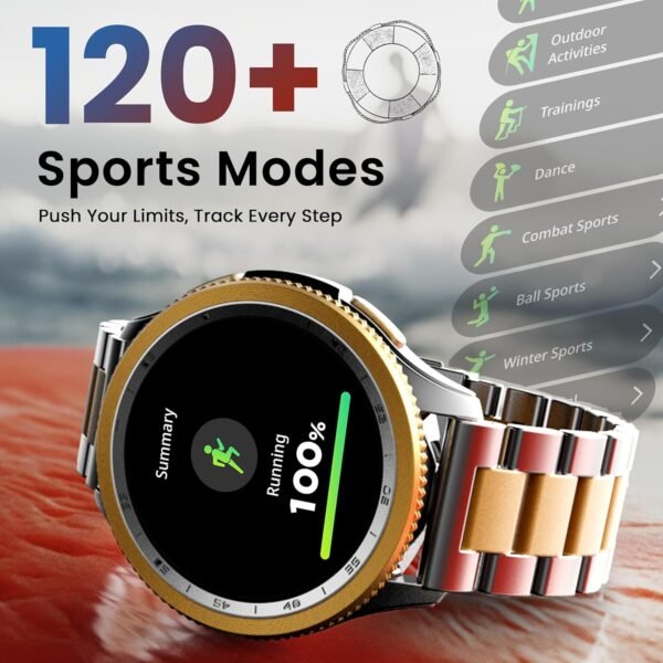 Boult Crown R Pro Smart Watch 1.43" HD AMOLED, Bluetooth Calling, Working Crown, Zinc Alloy Frame, 600 Nits Brightness, AI Voice Assistant, SpO2 Monitoring, 120+ Sports Mode - Image 5