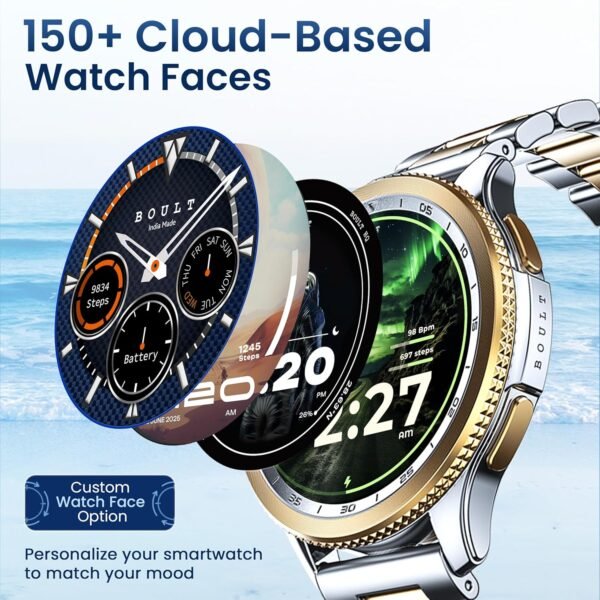 Boult Crown R Pro Smart Watch 1.43" HD AMOLED, Bluetooth Calling, Working Crown, Zinc Alloy Frame, 600 Nits Brightness, AI Voice Assistant, SpO2 Monitoring, 120+ Sports Mode - Image 4